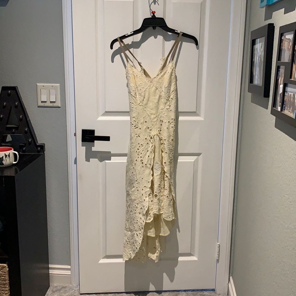 Free people eyelet cream dress
